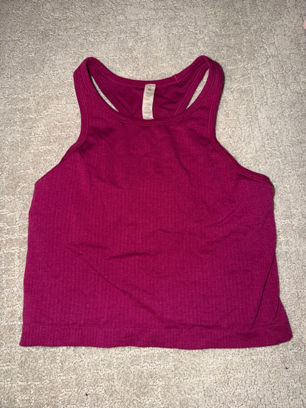 lululemon athletica Deep Magenta Ribbed Racerback Tank